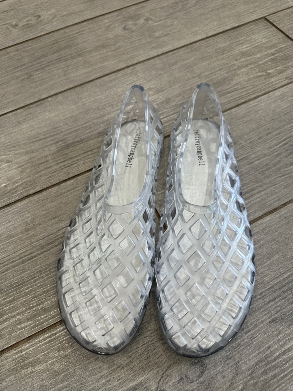 Jeffrey Campbell Jellz Clear Slip Ons New! - Picture 14 of 15